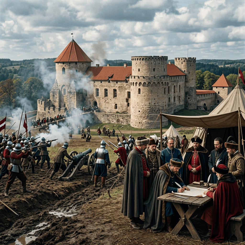 16th century Livonian War treaty and siege