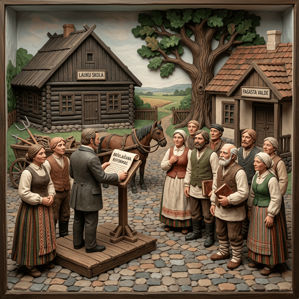 19th-century Baltic emancipation and reforms scene